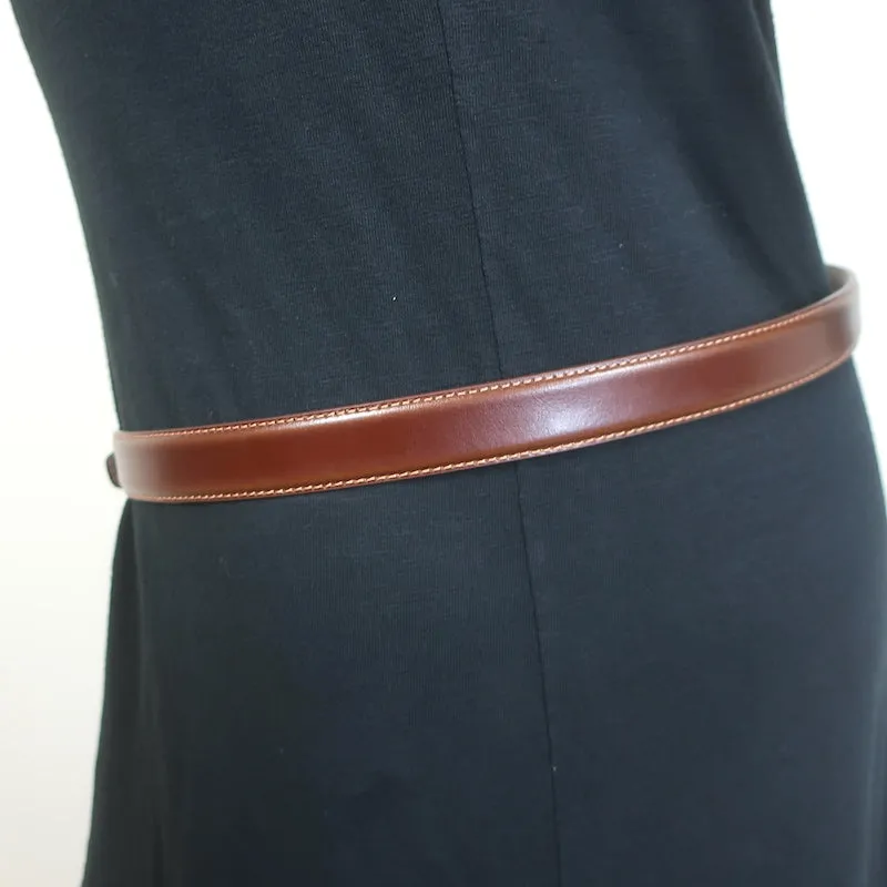Aureum Collective No. 8 Belt Tobacco Leather & Silver Size Medium/Large NEW