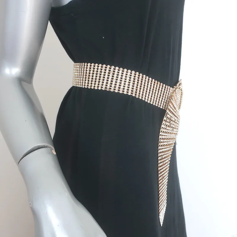 B-Low the Belt Farah Crystal Belt Gold One Size
