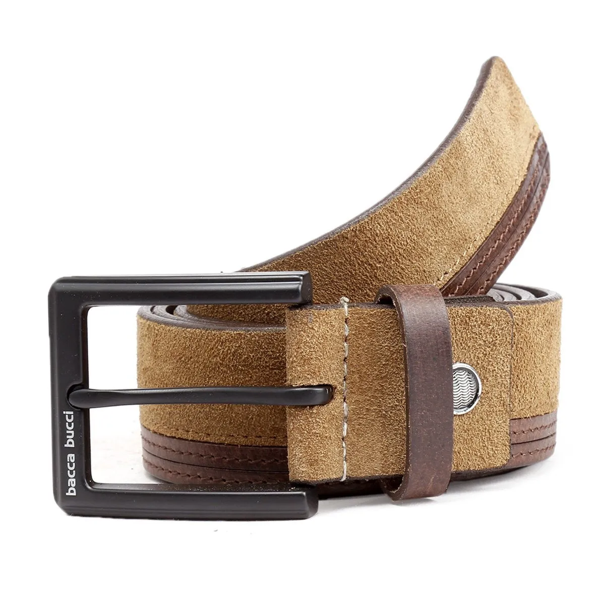 Bacca Bucci dress Belt full Leather & Suede Belt with nickle free Buckle