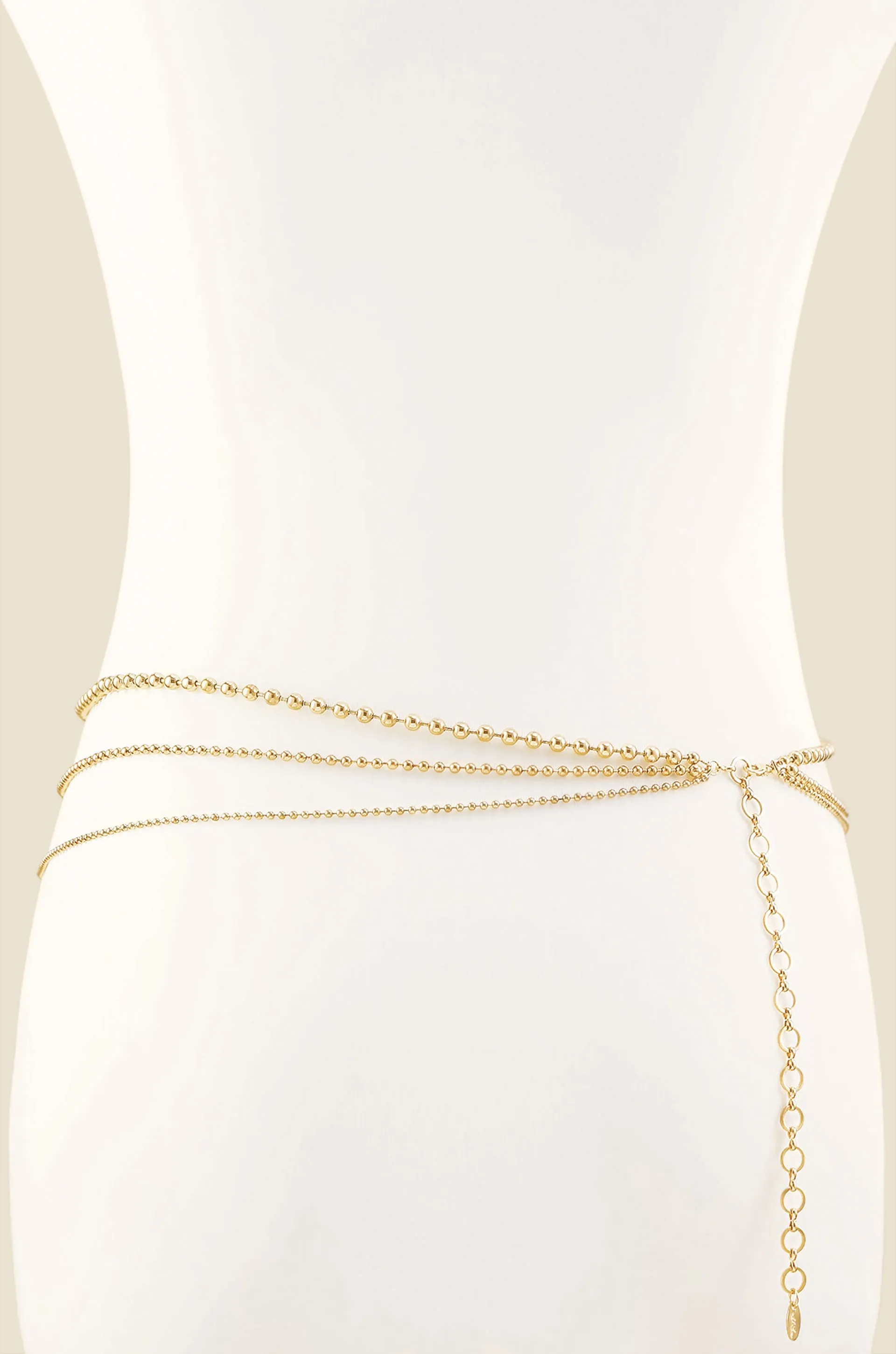 Ball and Chain Gold Body Chain