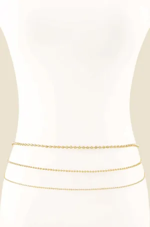 Ball and Chain Gold Body Chain