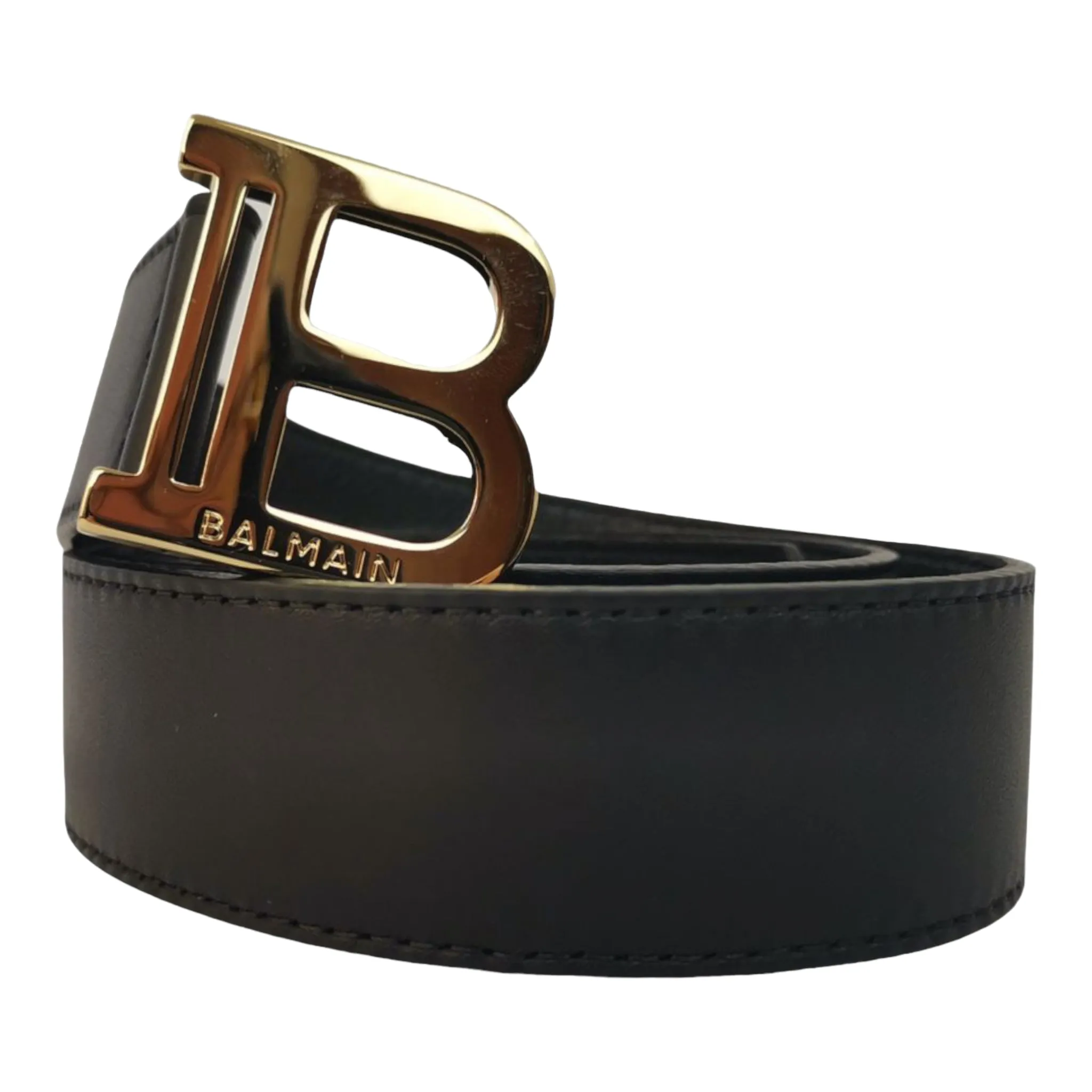 Balmain Kids Gold Logo Belt