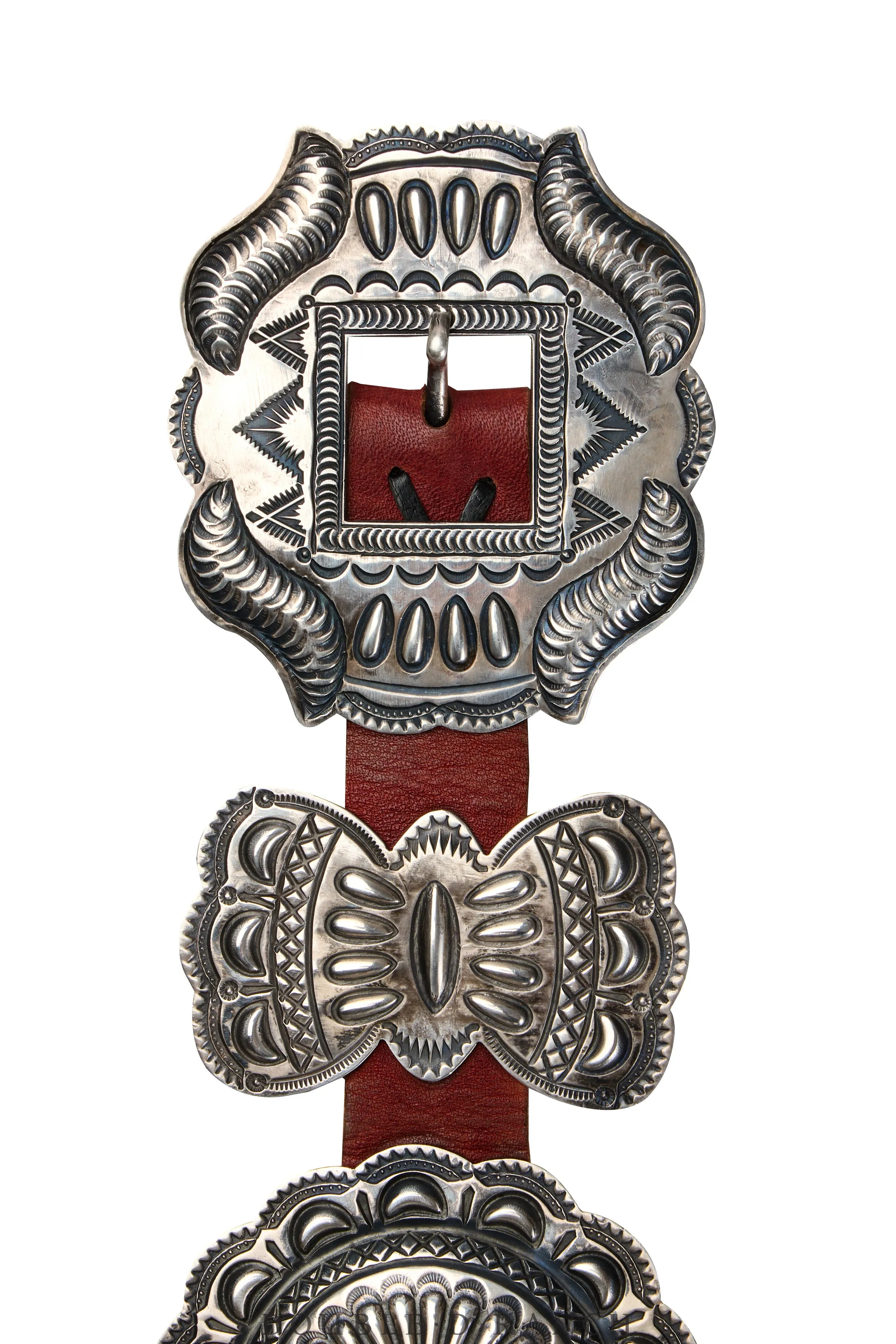 Belt, A Vintage, Concho, Sterling Silver, Kirk Smith Hallmark, Vintage c. 2000s, 698