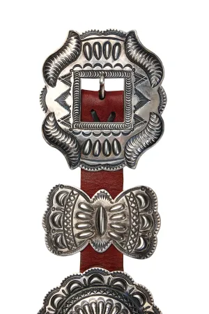 Belt, A Vintage, Concho, Sterling Silver, Kirk Smith Hallmark, Vintage c. 2000s, 698