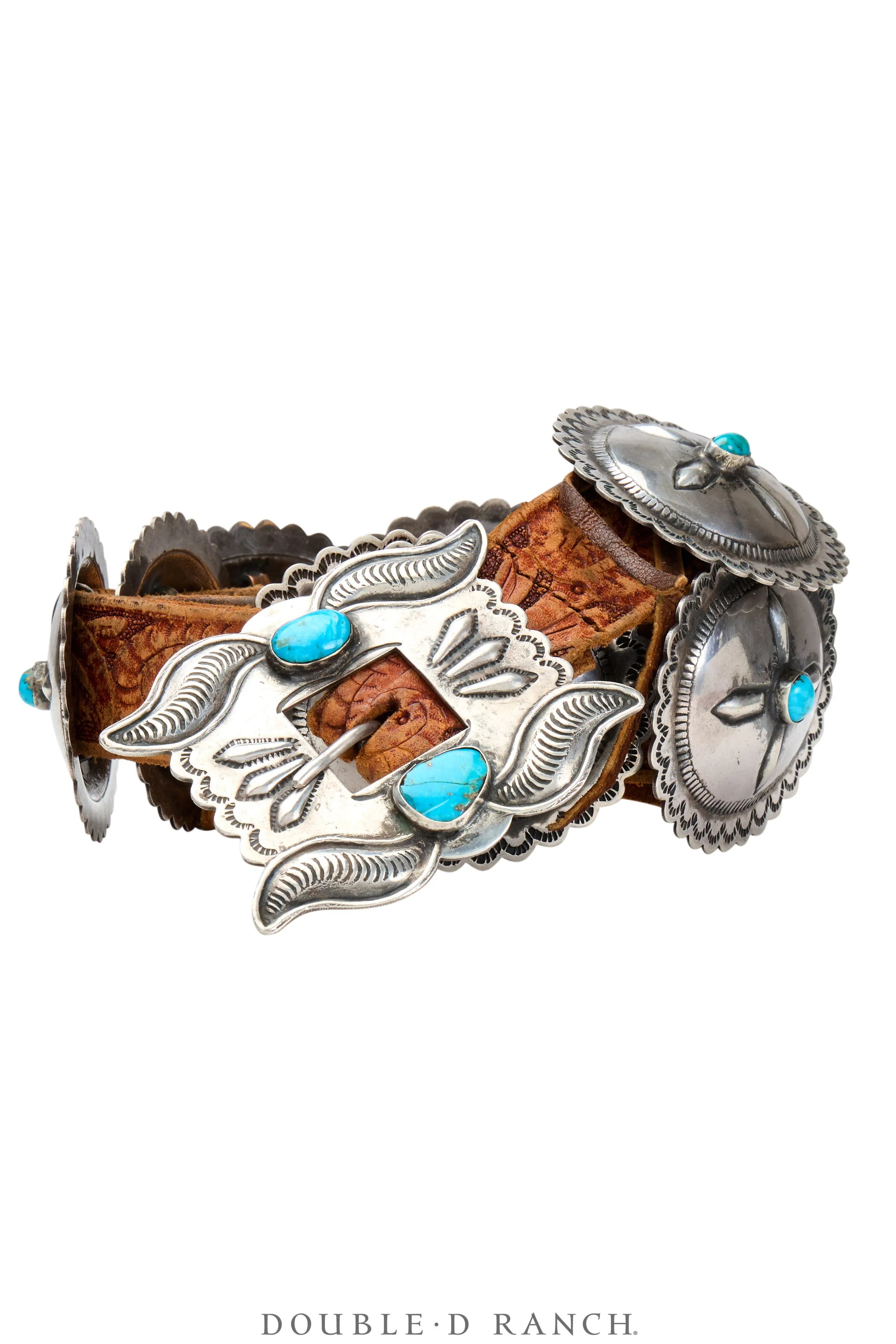 Belt, A Vintage, Concho, Turquoise, 2nd Phase, Revival, Vintage '50's -60's, 490