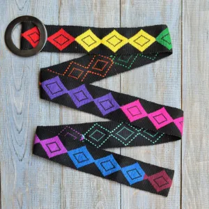 Belt with Black Horn Buckle 43" | Diamond Row