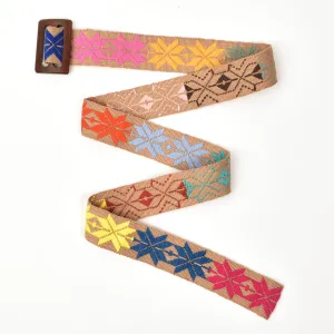 Belt with Wooden Buckle 39" | Khaki