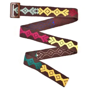 Belt with Wooden Buckle 43" | Brown