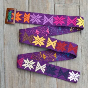 Belt with Wooden Buckle 47" | Violet