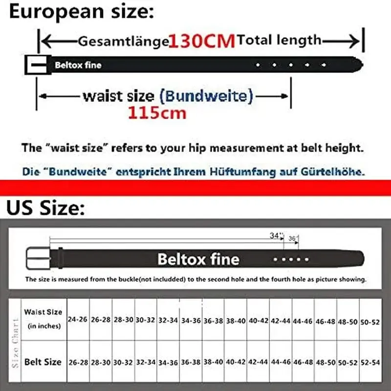 Big Size Leather Belts for Men