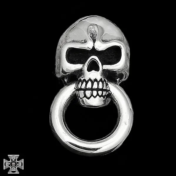 Biker Classic Skull Concho Sterling Silver Wallet Chain Connector