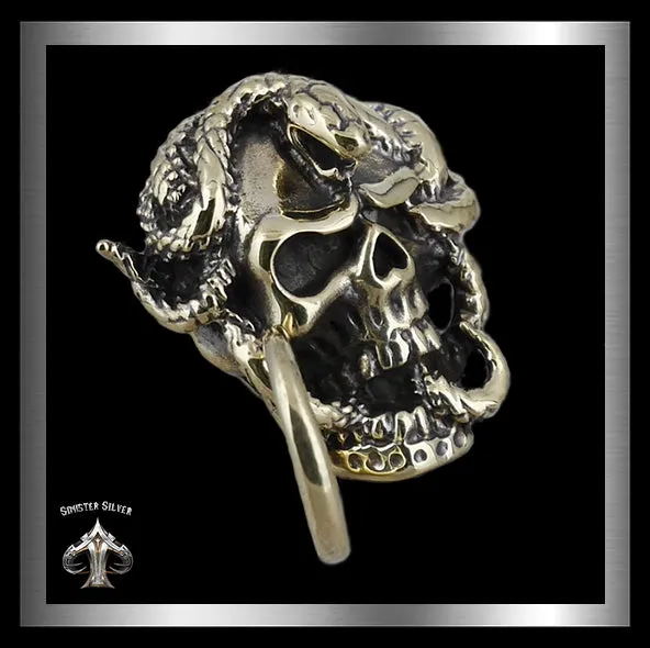 Biker Skull Snake Medusa Wallet Chain Connector Concho