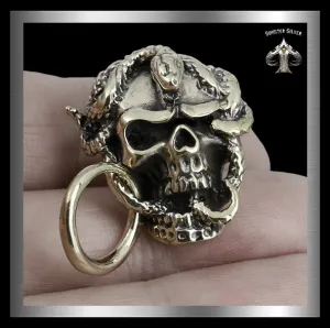 Biker Skull Snake Medusa Wallet Chain Connector Concho