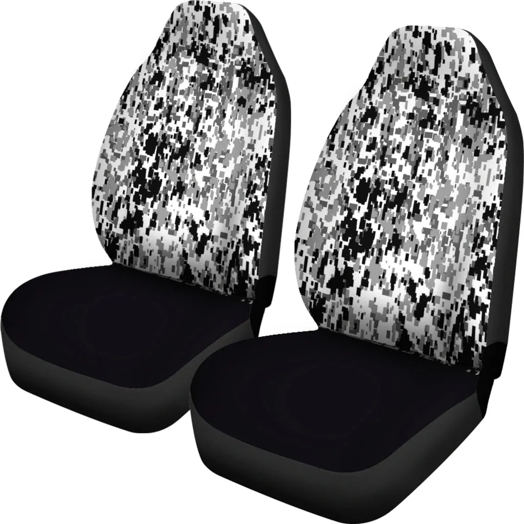 Black And White Camo Car Seat Covers (Set of 2)