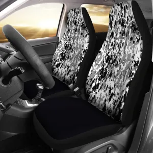 Black And White Camo Car Seat Covers (Set of 2)