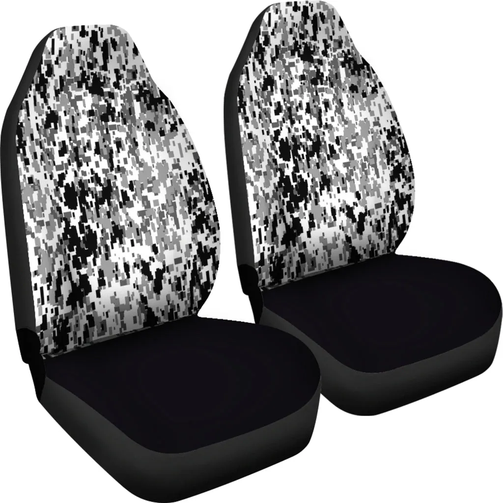 Black And White Camo Car Seat Covers (Set of 2)