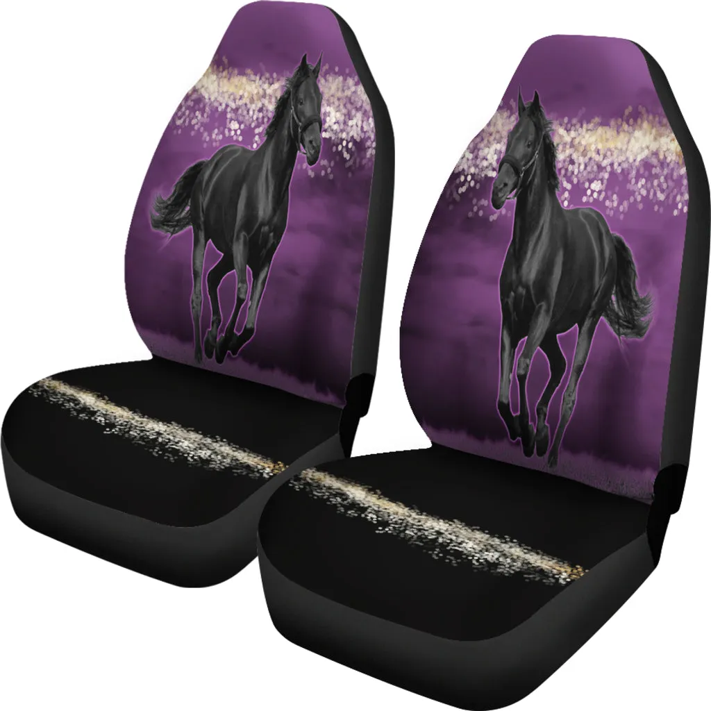 Black Horse Car Seat Covers (Set of 2)