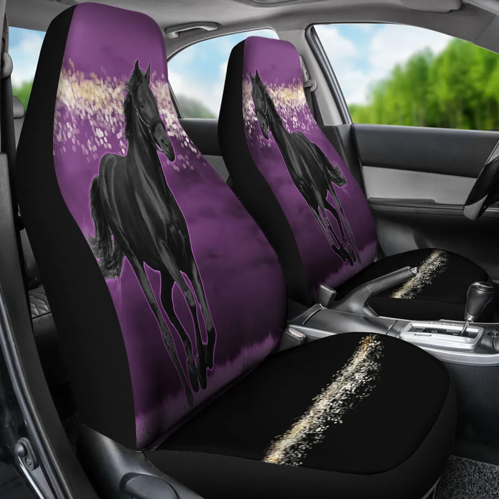 Black Horse Car Seat Covers (Set of 2)