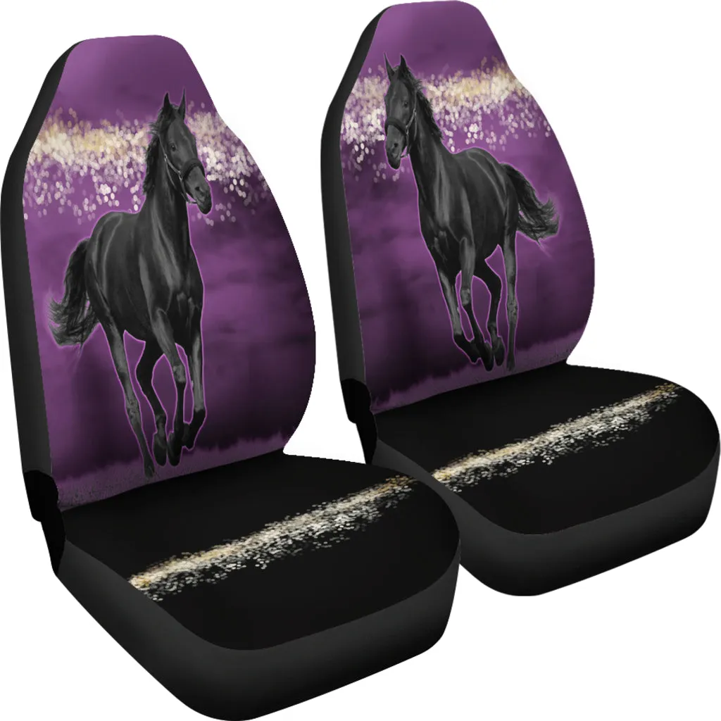 Black Horse Car Seat Covers (Set of 2)