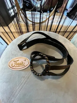 Black leather Belt #198