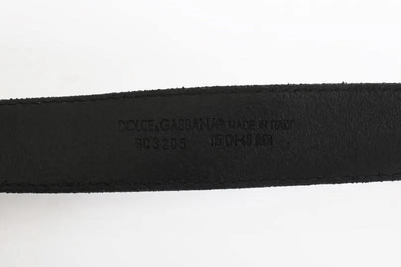 Black Leather Bronze Buckle Belt