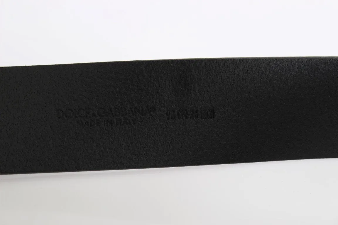 Black Leather Gold Buckle Belt