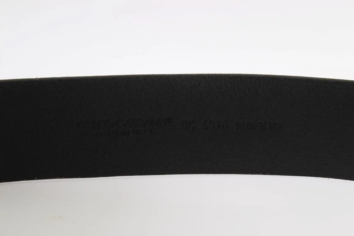 Black Leather Gold Buckle Belt