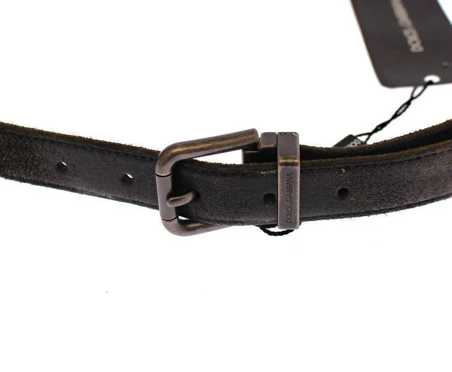 Black Leather Logo Belt
