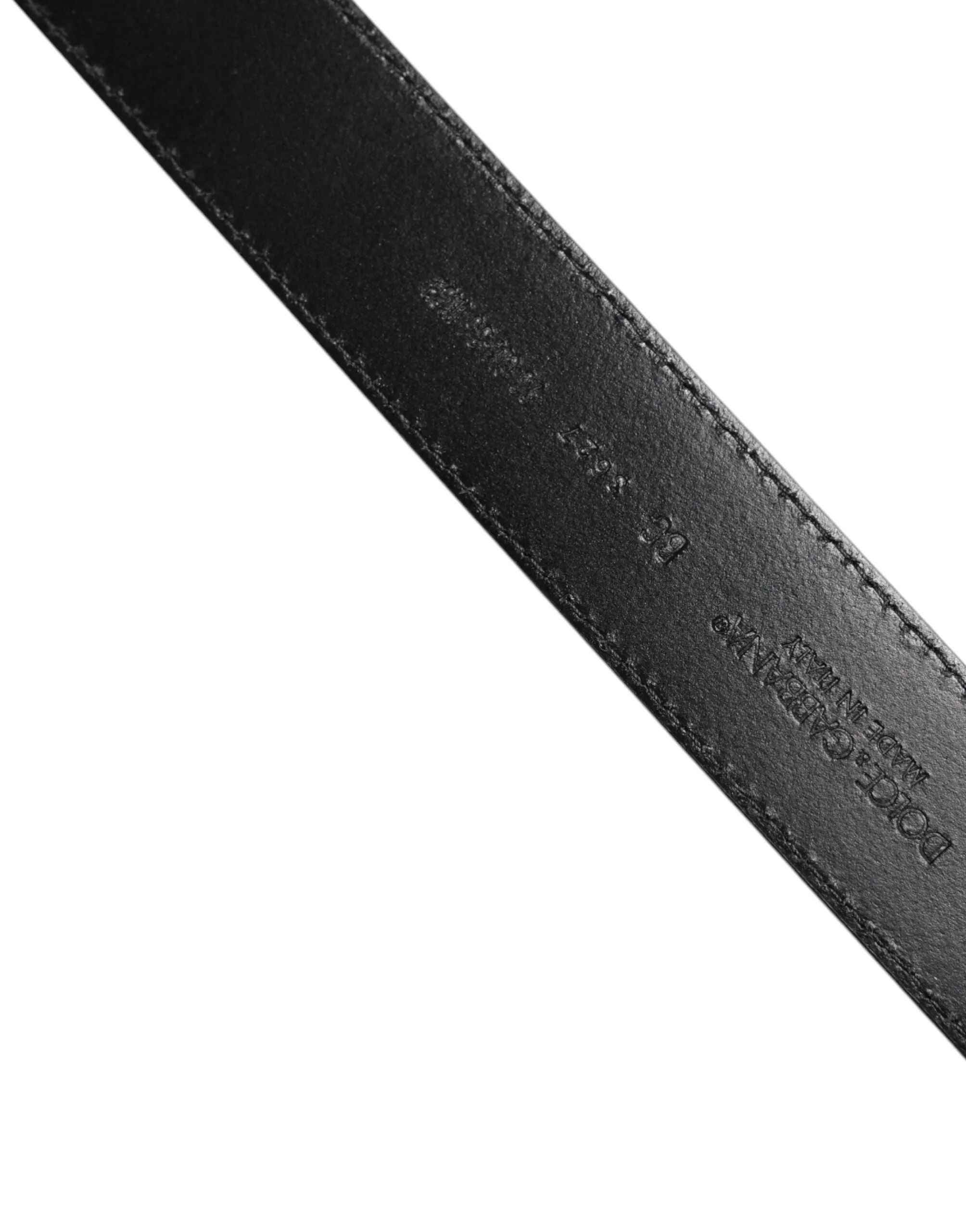 Black Leather Metal Buckle Classic Belt