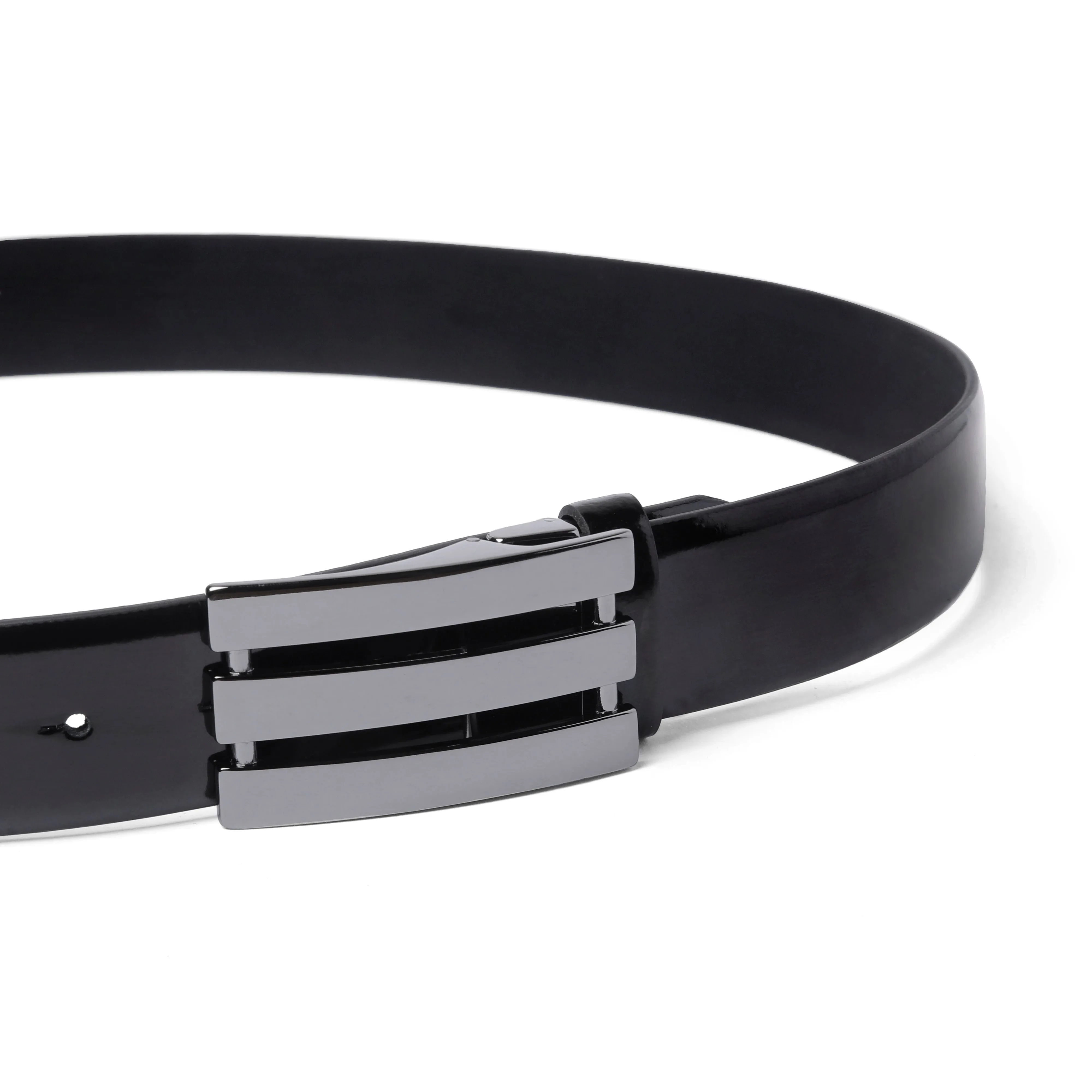 Black leather Tuxedo belt - Turkish made
