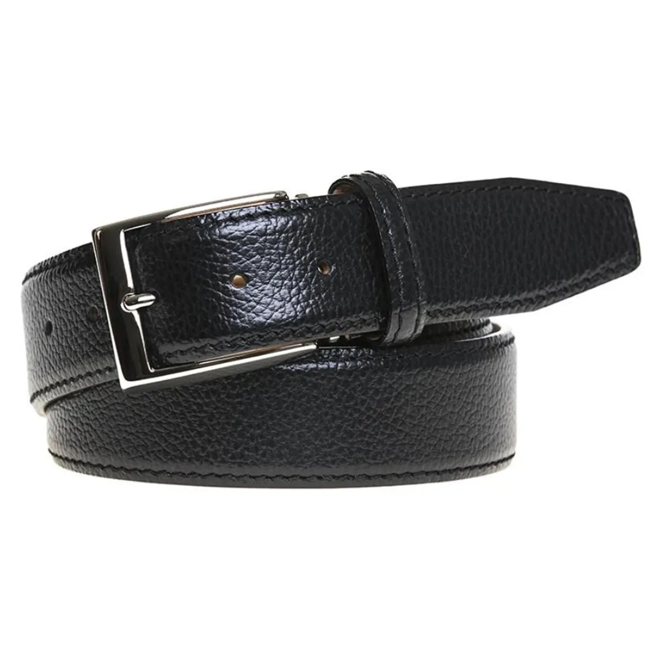 Black Pebble Grain Custom Belt