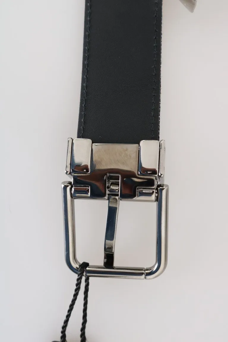 Blue Denim Leather Belt