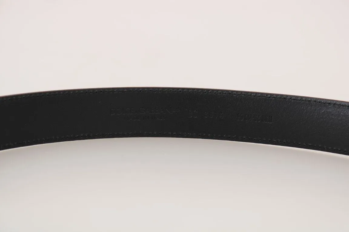 Bordeaux Leather Brushed Buckle Mens Belt
