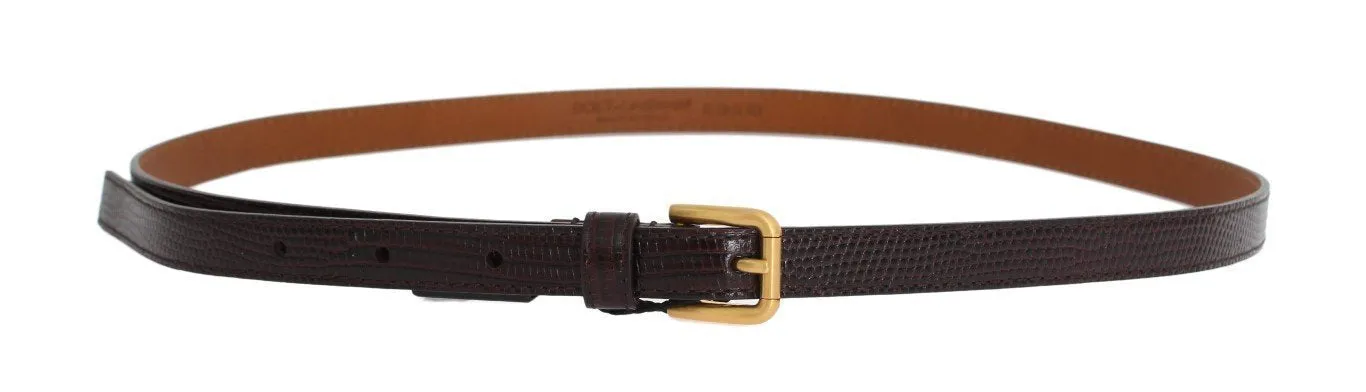 Bordeaux Leather Gold Buckle Belt