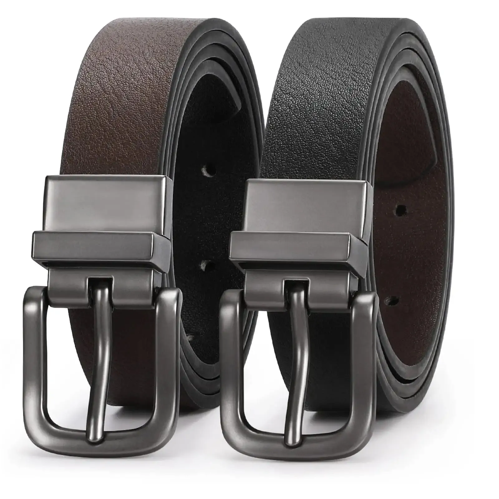 Boys Reversible Leather Belt School Uniform Casual Jeans Pants Belt for Kids