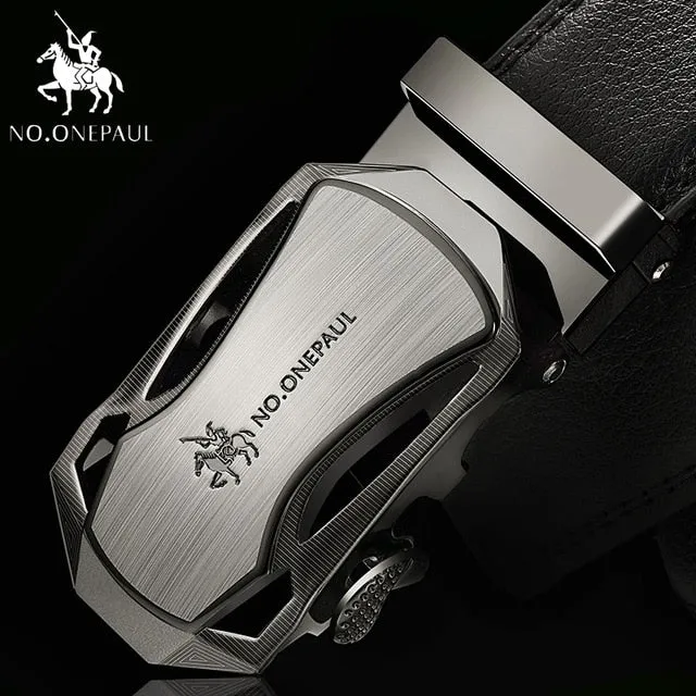 Brand Fashion Automatic Buckle  Leather Belt