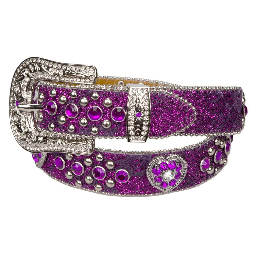 Brigalow Belt Kids Western Purple with Heart Conchos