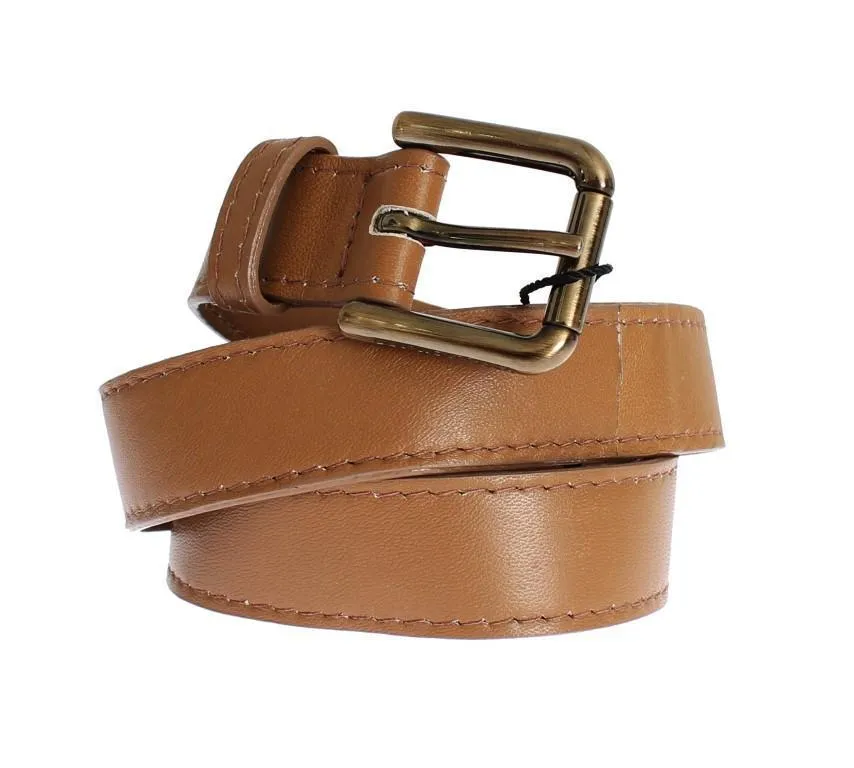 Brown leather belt
