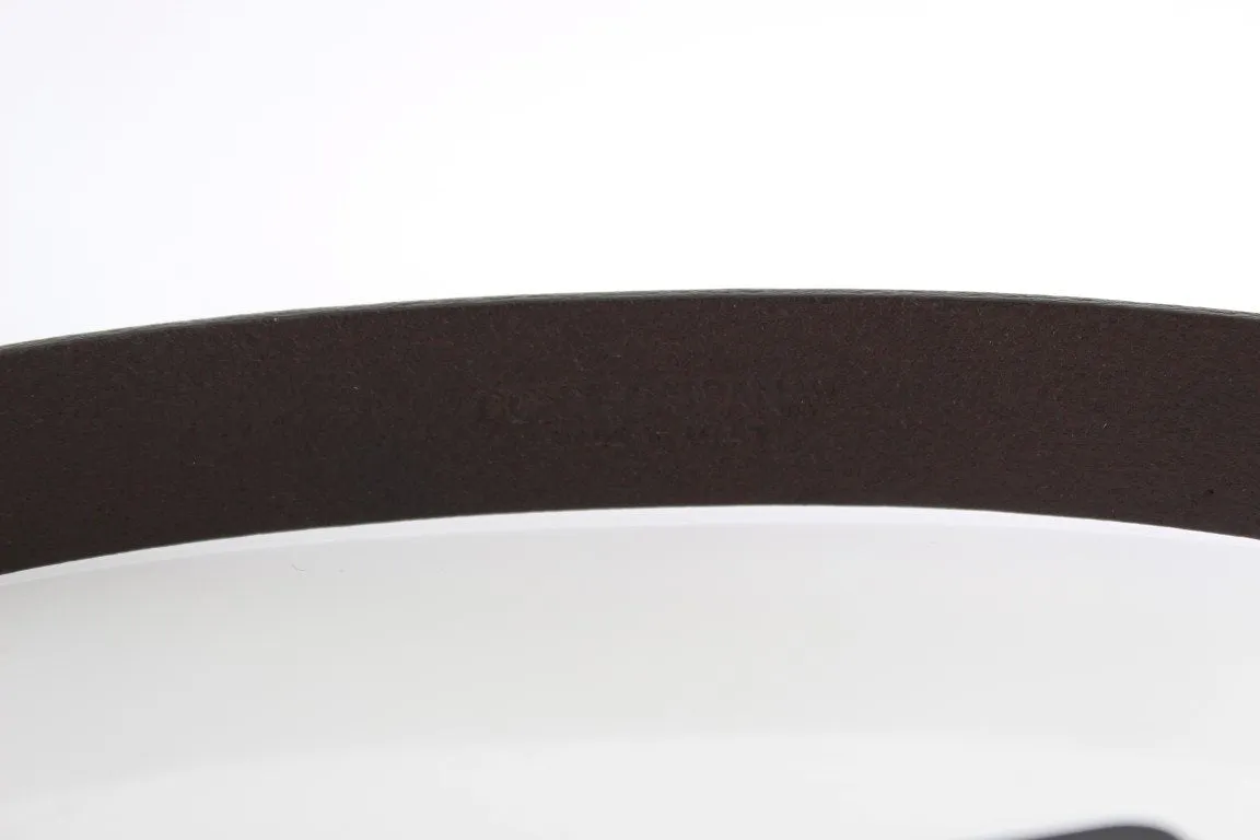 Brown Leather Gold Buckle Belt
