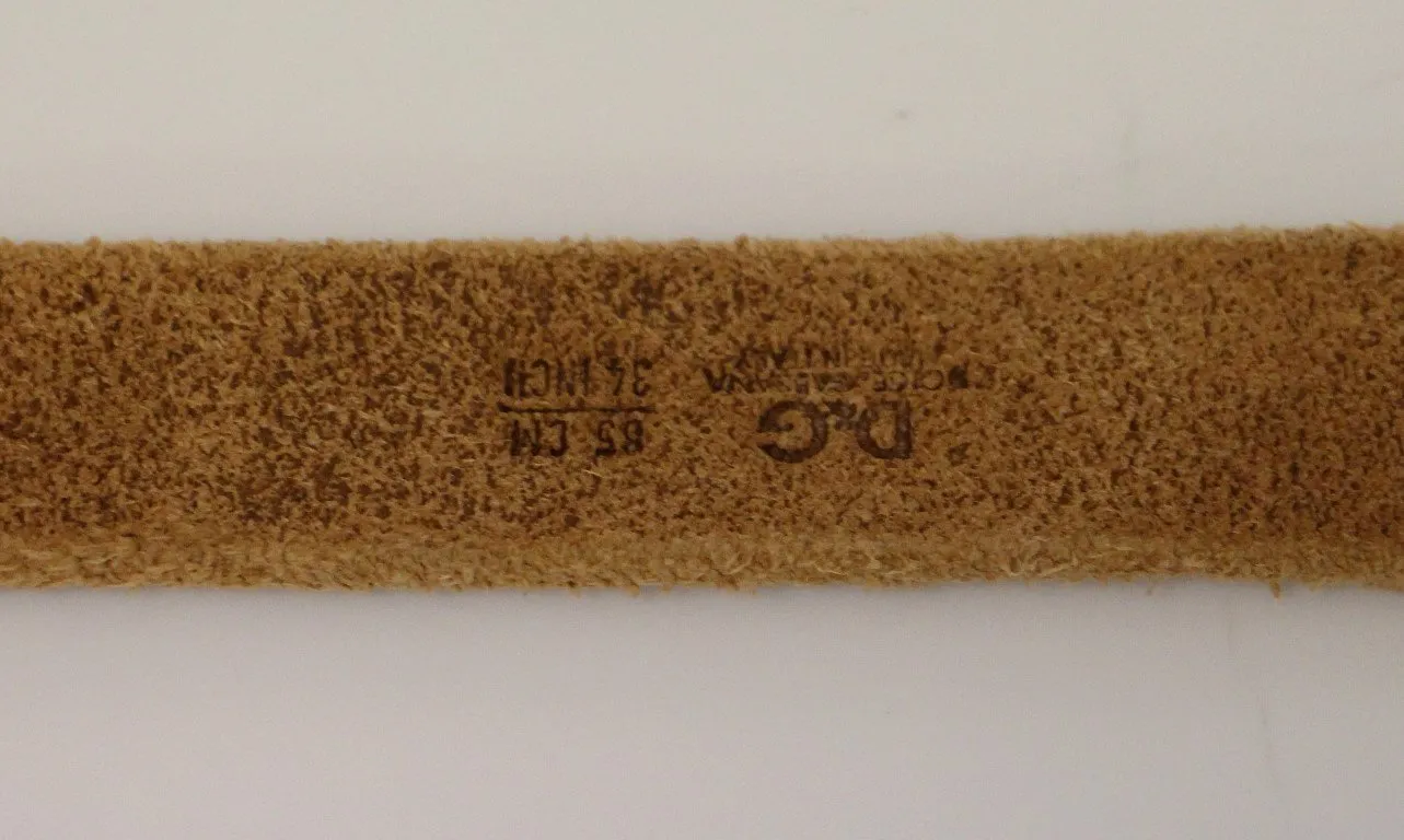 Brown Leather Logo Belt