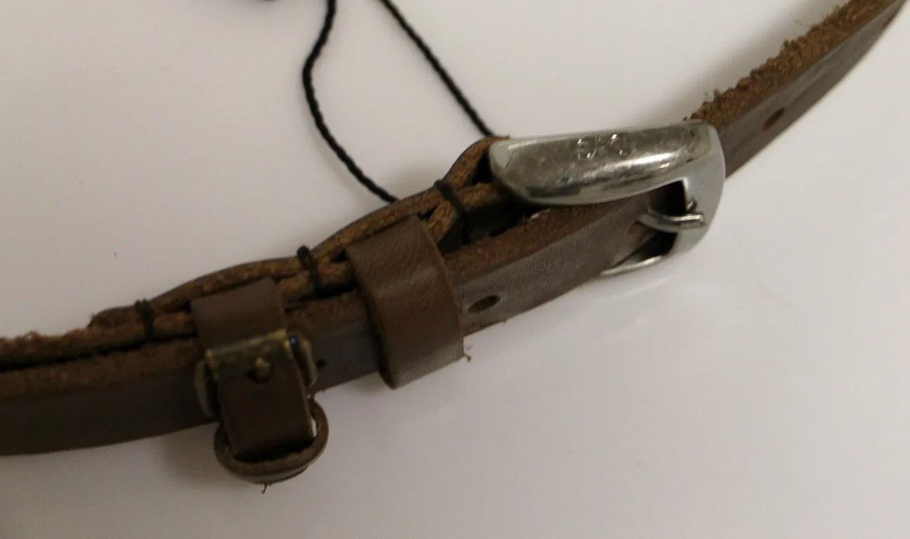 Brown Leather Logo Belt