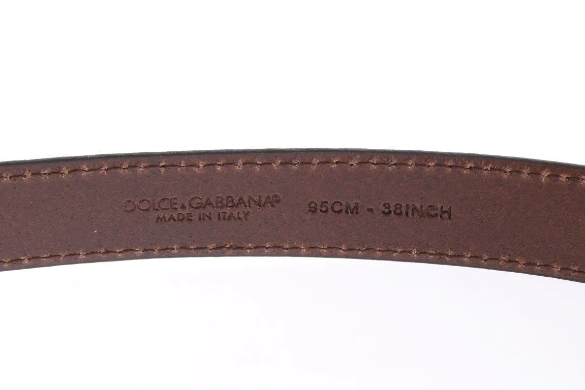 Brown Leopard Print Gold Buckle Belt