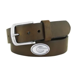 BROWN PULL UP LEATHER BELT- UGA