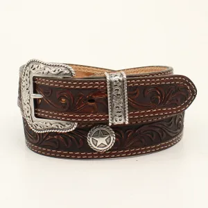 BROWN TOOLED SAN ANTONIO NOCONA BELT