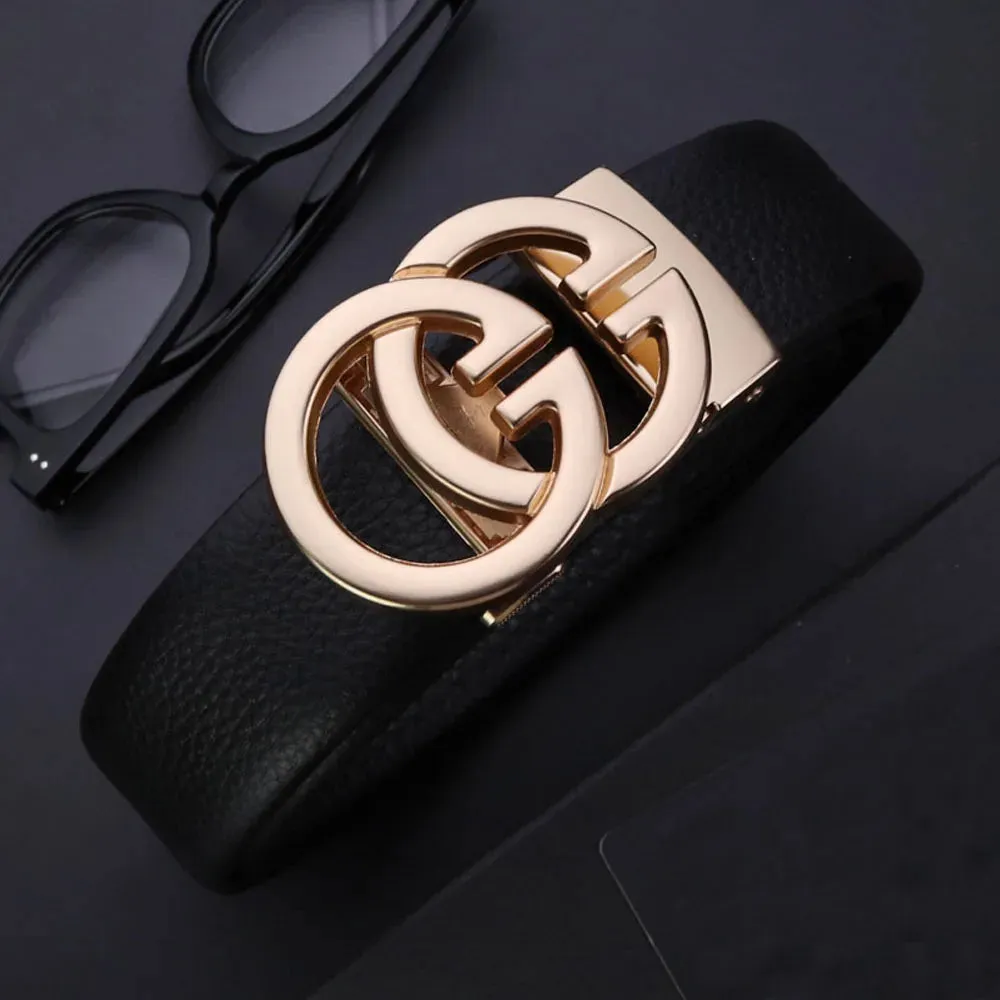 Business Women Belts Luxury Brand Famous Genuine Leather Female Belts for Women High Quality Designers Double G Buckle jeans Strap