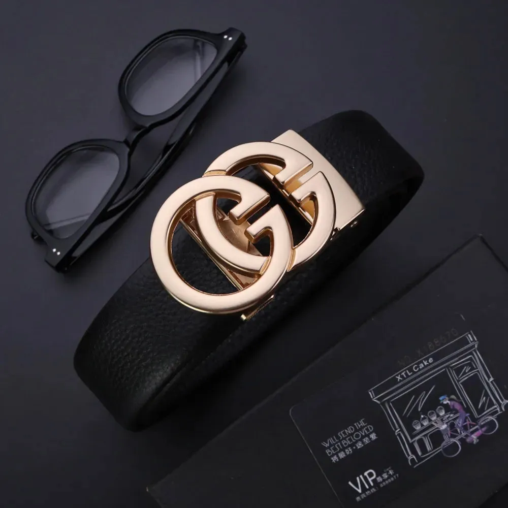 Business Women Belts Luxury Brand Famous Genuine Leather Female Belts for Women High Quality Designers Double G Buckle jeans Strap