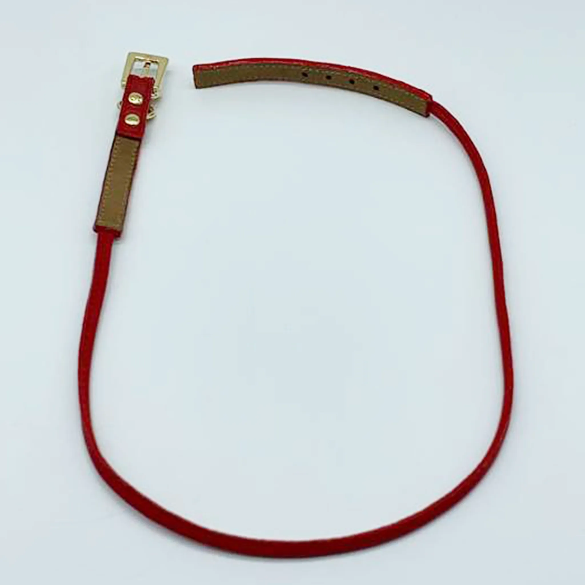 CA Christopher Augmon 18 Karat Yellow Gold and Diamond Buckle Amazon Red Lipstick Buckle Wrap Bracelet