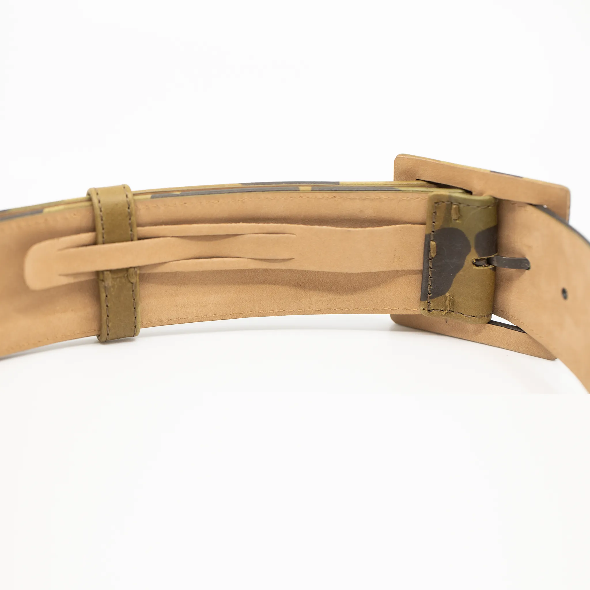 CA Congo Camouflage Italian Leather Couture waist belt