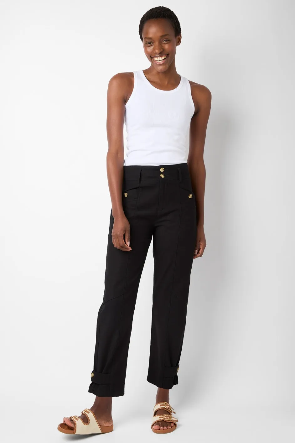 Carly Cargo Trouser - Black