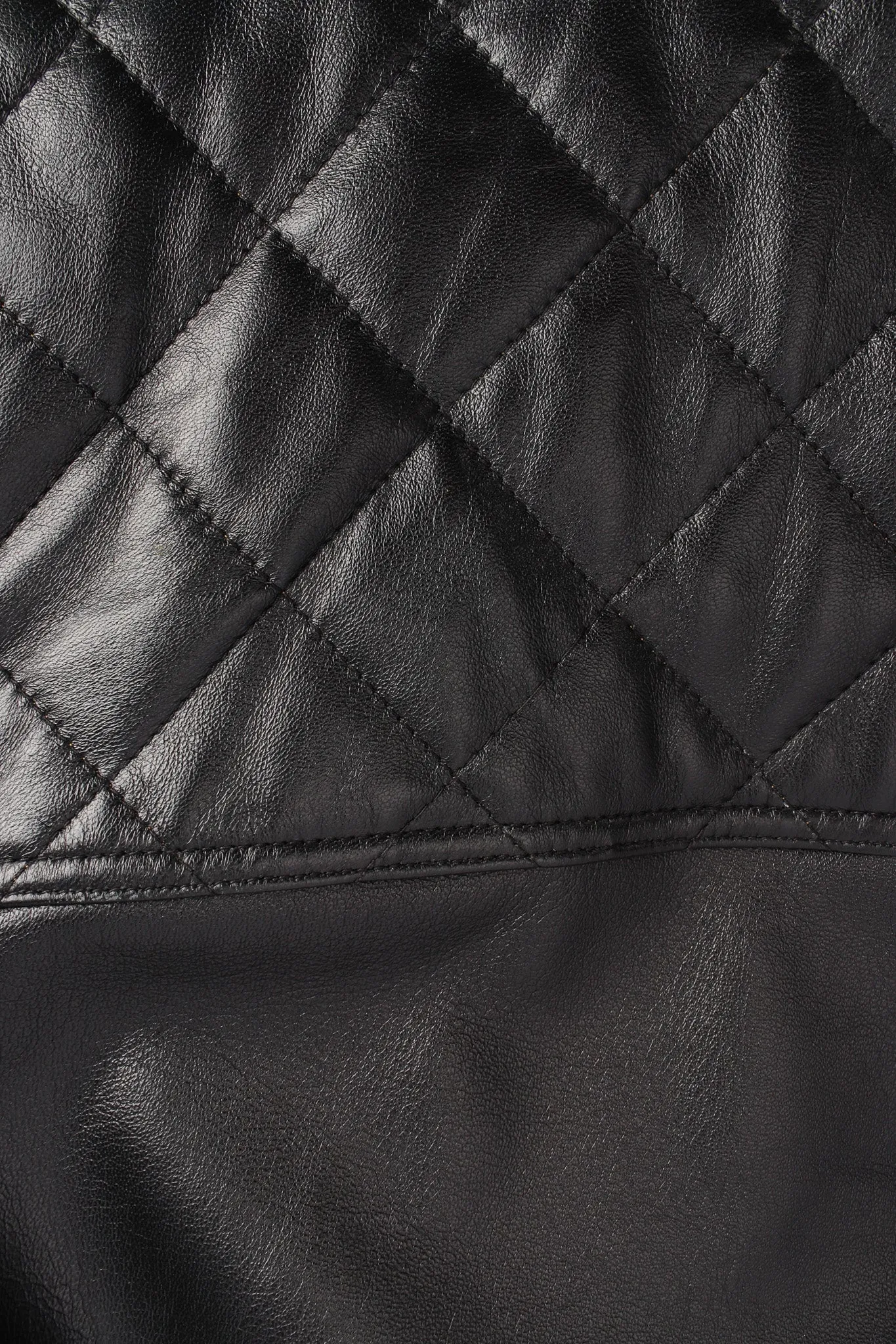 Chain Hardware Quilted Leather Jacket